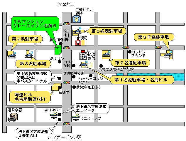 グレースメゾン名海５所在地地図