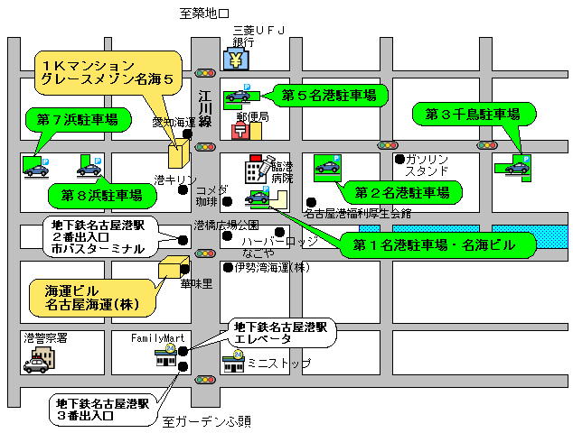 駐車場所在地地図