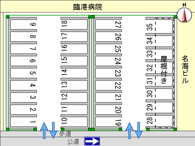 第１名港駐車場配置図